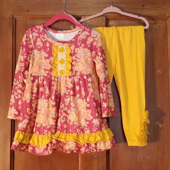 NEW FALL FLORAL 2 PIECE SET - Picture 1 of 1